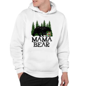 Autism Awareness Mama Bear Support Autistic Adults Hoodie | Mazezy
