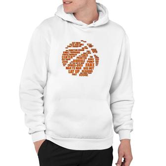 Basketball Terms Motivational Word Cloud Hoodie | Mazezy