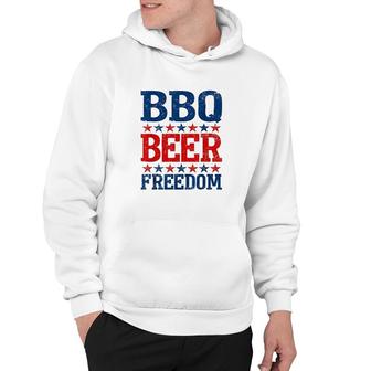 BBQ Beer Freedom America USA Party 4th Of July Gift Hoodie - Seseable