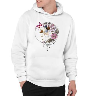 Beautiful Butterfly With Flower Hoodie | Mazezy UK