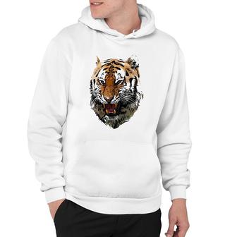 Bengal Tiger Growling For Tiger Lovers Hoodie | Mazezy