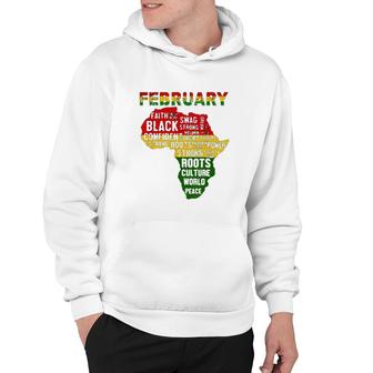 Black History Month African Map Colors Hoodie | Mazezy