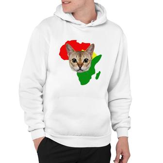 Black History Month African Map Singapura Gift For Pet Lovers Proud Black Hoodie | Mazezy