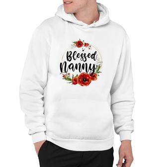 Blessed Nanny Floral Flower Mom Grandma Mother's Day Hoodie