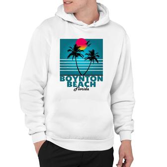 Boynton Beach Florida Fl Summer Palm Trees Hoodie | Mazezy