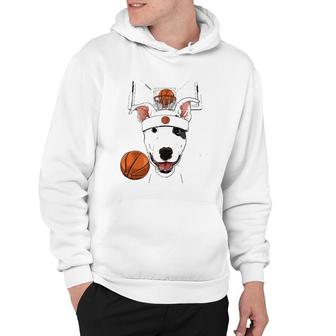 Bull Terrier Basketball Dog Lovers Basketball Player Hoodie | Mazezy
