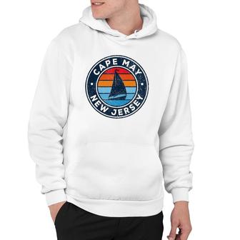 Cape May New Jersey Nj Vintage Sailboat Retro 70'S Hoodie | Mazezy