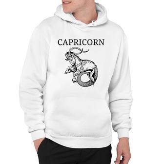 Capricorn Astrology Large Sea Goat Zodiac Symbol Capricorn Hoodie - Thegiftio UK