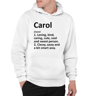 Carol Definition Personalized Name Funny Birthday Gift Idea Hoodie | Mazezy