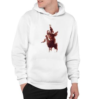 Cat Riding Sloth Llama Lover Hoodie | Mazezy UK