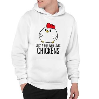 Chicken Boy Just A Boy Who Loves Chickens Hoodie | Mazezy