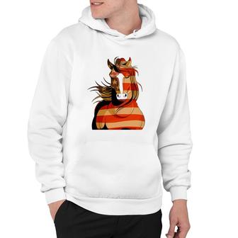 Clydesdale Horse Merica 4Th Of July American Patriotic Hoodie | Mazezy