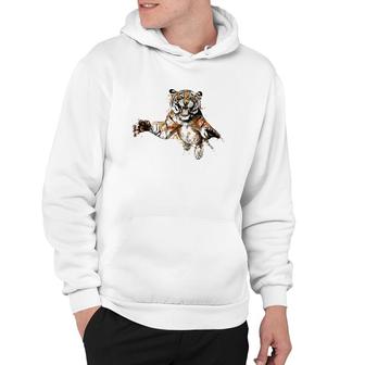 Cool Bengal Tiger Watercolor Bengal Outfit Hoodie | Mazezy