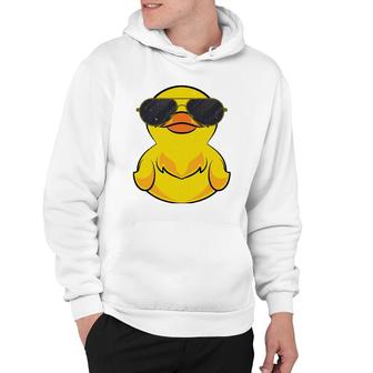 Cool Duckie Sunglasses Duckling Funny Ducky Rubber Duck Hoodie | Mazezy