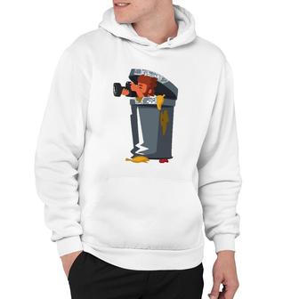 Cool Funny Paparazzi In Trash Can Hoodie | Mazezy