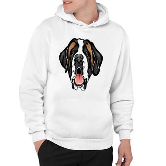 Cool Saint Bernard Face Pet Lover Hoodie | Mazezy