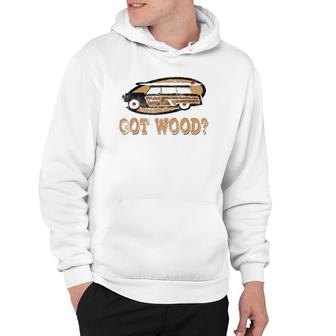 Cool Woody Wagon Hot Rod Surfer Hoodie | Mazezy