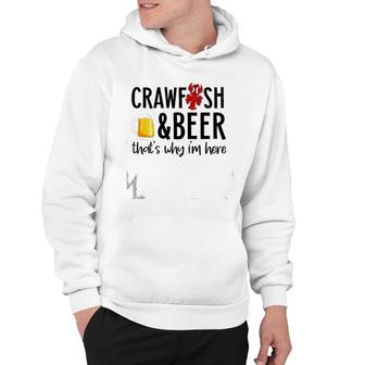 Crawfish And Beer Crawfish Boil Funny Cajun Lobster Party Hoodie | Mazezy