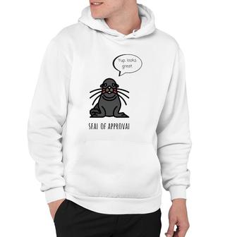 Dad Joke Seal Of Approval Gift For Woman Or Girl Hoodie | Mazezy