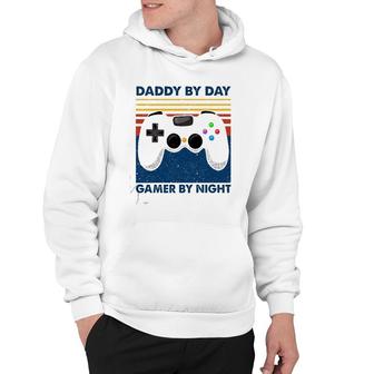 Daddy By Day Gamer By Night Game Controller Vintage Version Hoodie | Mazezy