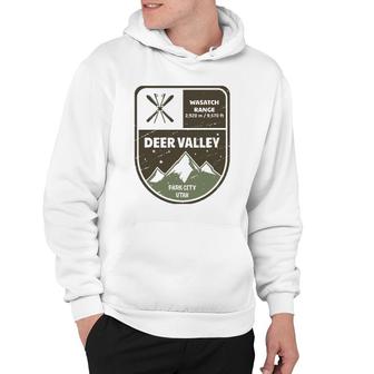 Deer Valley Wasatch Range Park City Utah Vintage Hoodie | Mazezy