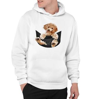 Dog Lovers Gifts Poodle In Pocket Funny Dog Hoodie | Mazezy