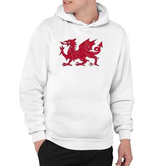 Dragon Of Wales Flag Welsh Cymru Flags Medieval Welsh Rugby Tank Top Hoodie | Mazezy