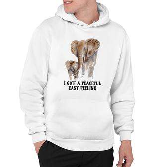 Elephant I Got A Peaceful Easy Feeling Hoodie | Mazezy
