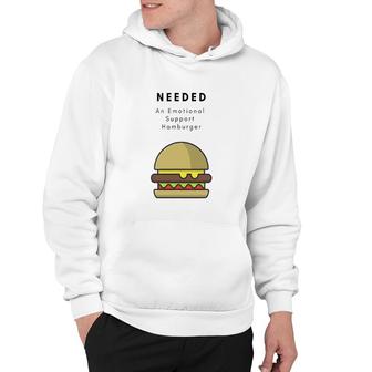 Emotional Support Hamburger Lover Gift Hoodie | Mazezy UK
