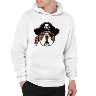 English Bulldog Pirate Hat Halloween Gifts Boys Kids Bzr Hoodie | Mazezy