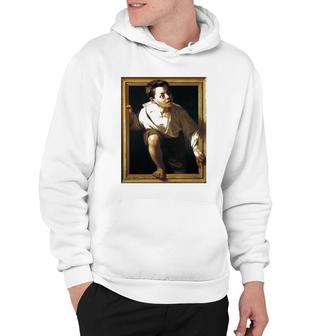 Escaping Criticism Optical Illusion Painting Art Hoodie | Mazezy
