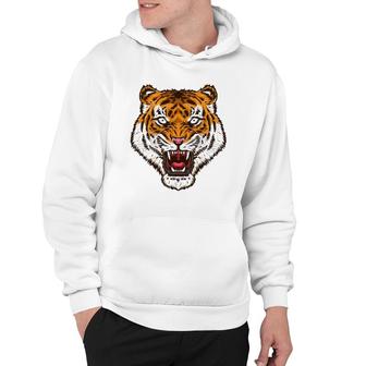 Fearless Big Cat Tiger Eye Tiger Face Tiger Head Hoodie | Mazezy