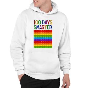 Fidget Toy 100 Days Smarter Poppin 100 Days Of School Pop It Hoodie | Mazezy