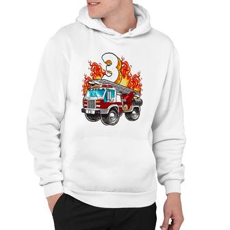 Firefighter 3Rd Birthday Fireman And Firetruck Birthday Boys Hoodie | Mazezy
