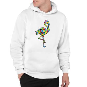 Flamingo Puzzle Autism Awareness Men Women Kids Teachers Hoodie | Mazezy