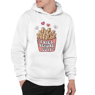 Fries Before Guys Mommy And Me Matching Valentine Baby Girl Hoodie | Mazezy