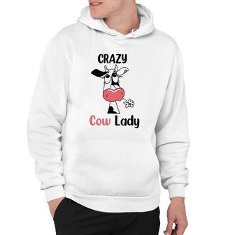 Funny Crazy Cow Lady Gift For Cow Lovers And Farm Lovers Hoodie | Mazezy