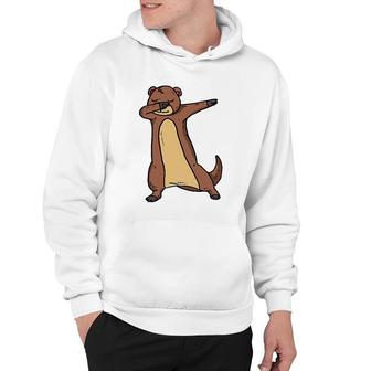 Funny Dabbing Otter Dab Dance Cool Sea Otter Lover Gift Hoodie | Mazezy