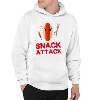 Funny Hot Dog Snack Attack Food Snacks Hoodie | Mazezy