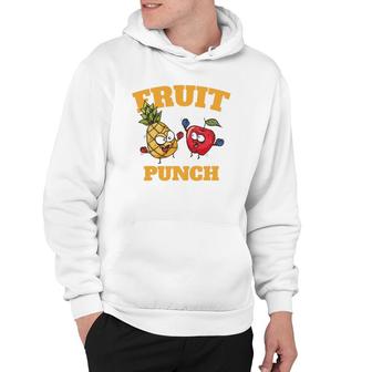 Funny Pineapple Apple Boxing Juice Tropical Fruit Punch Hoodie | Mazezy