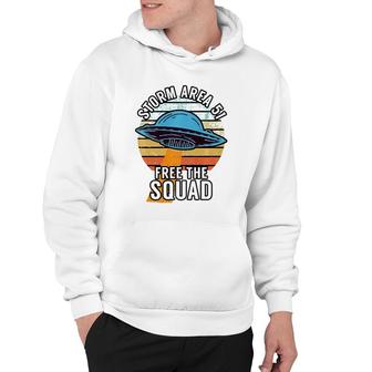 Funny Retro Storm Area 51 Free The Squad Hoodie | Mazezy