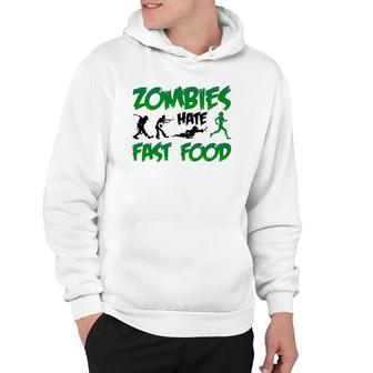 Funny Zombies Hate Fast Food Slow Runner Running Gift Hoodie | Mazezy UK