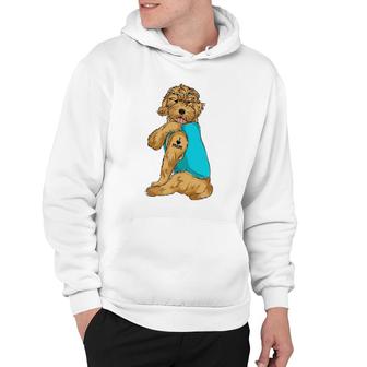 Goldendoodle I Love Mom Tattoo Apparel Dog Mom Gifts Womens Hoodie | Mazezy