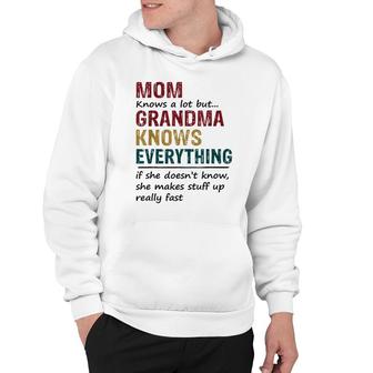 Grandma Knows Everything If She Doesnt Know Funny Christmas Hoodie - Thegiftio UK
