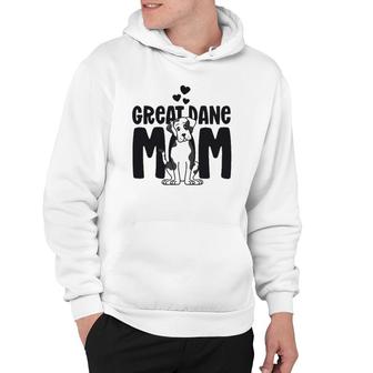 Great Dane Mom Harlequin Dog Mama Puppy Lover Owner Hoodie | Mazezy