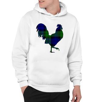 Green And Blue Plaid Chicken Scottish Pride Tartan Hoodie | Mazezy
