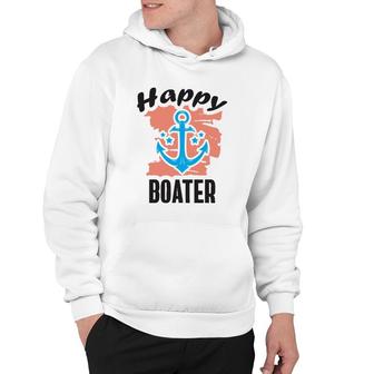 Happy Boater Anchor Boating Gift Hoodie | Mazezy