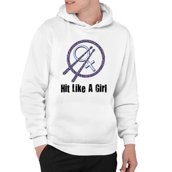Hit Like A Girl Drummer For Women Girls Hoodie | Mazezy