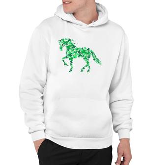 Horse Shamrock Horseback Riding Equestrian Patrick Day V2 Hoodie - Thegiftio
