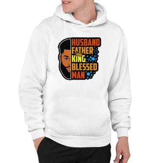 Husband Father King Blessed Man Black Melanin Men Husband Hoodie | Mazezy